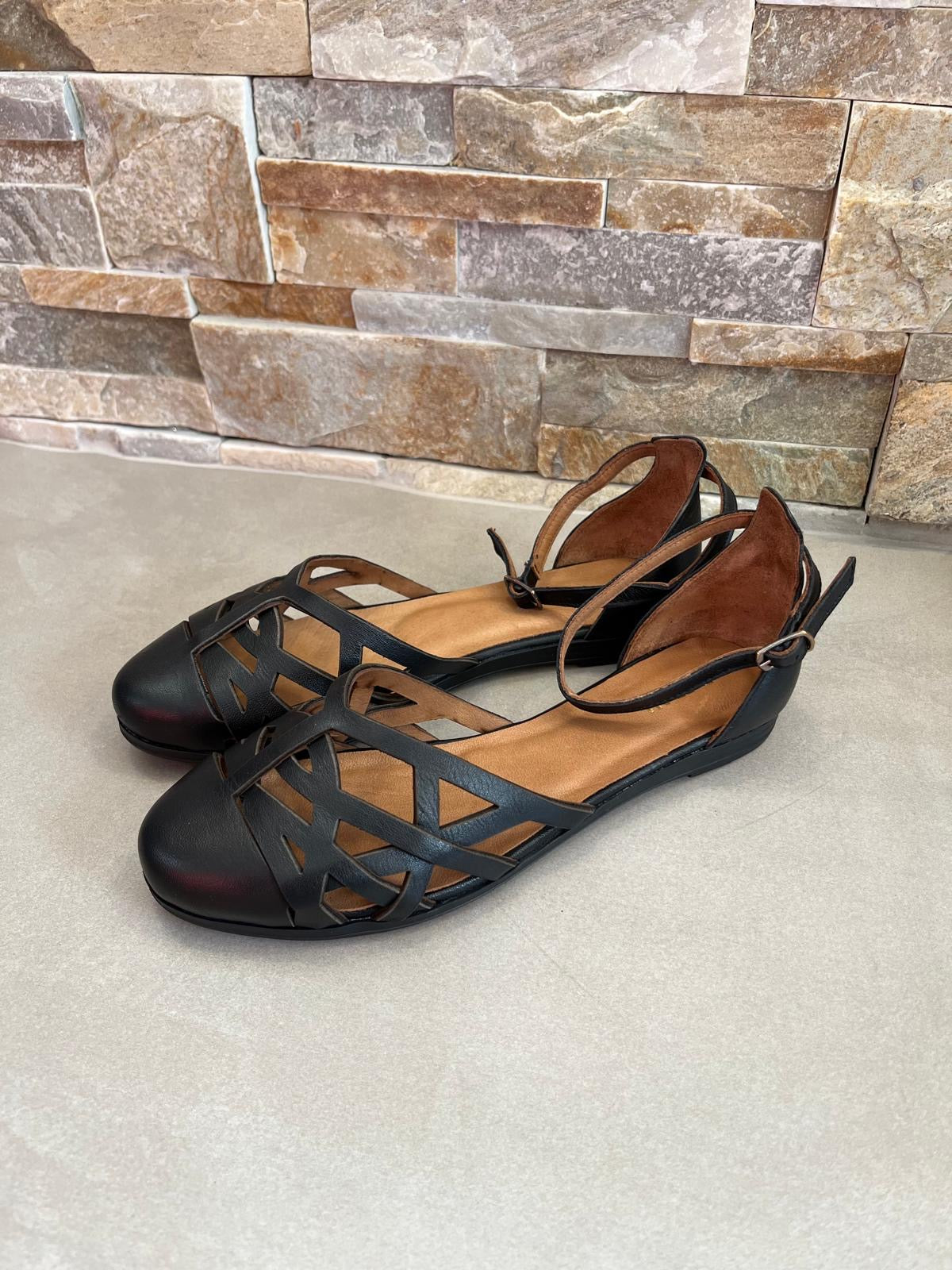 Sandalo donna nero-FRAU - Calzature principe