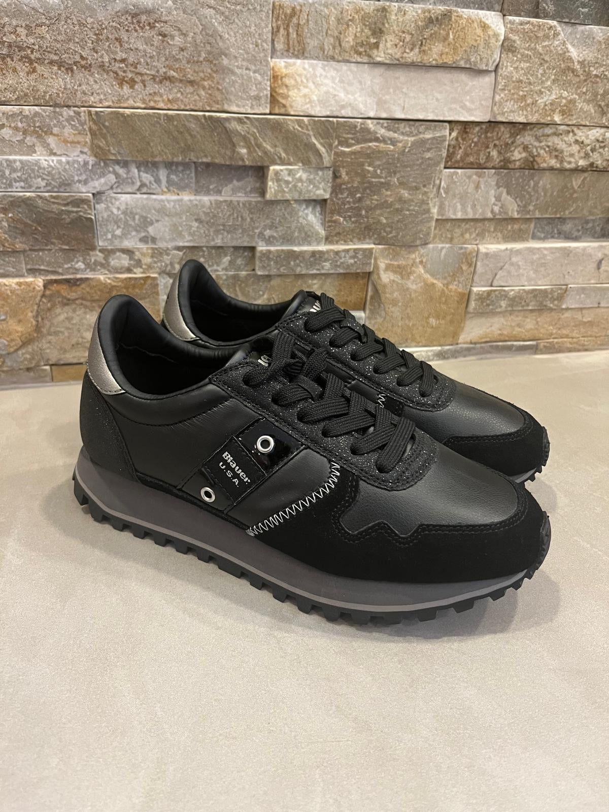 Sneakers donna nera-BLAUER - Calzature principe