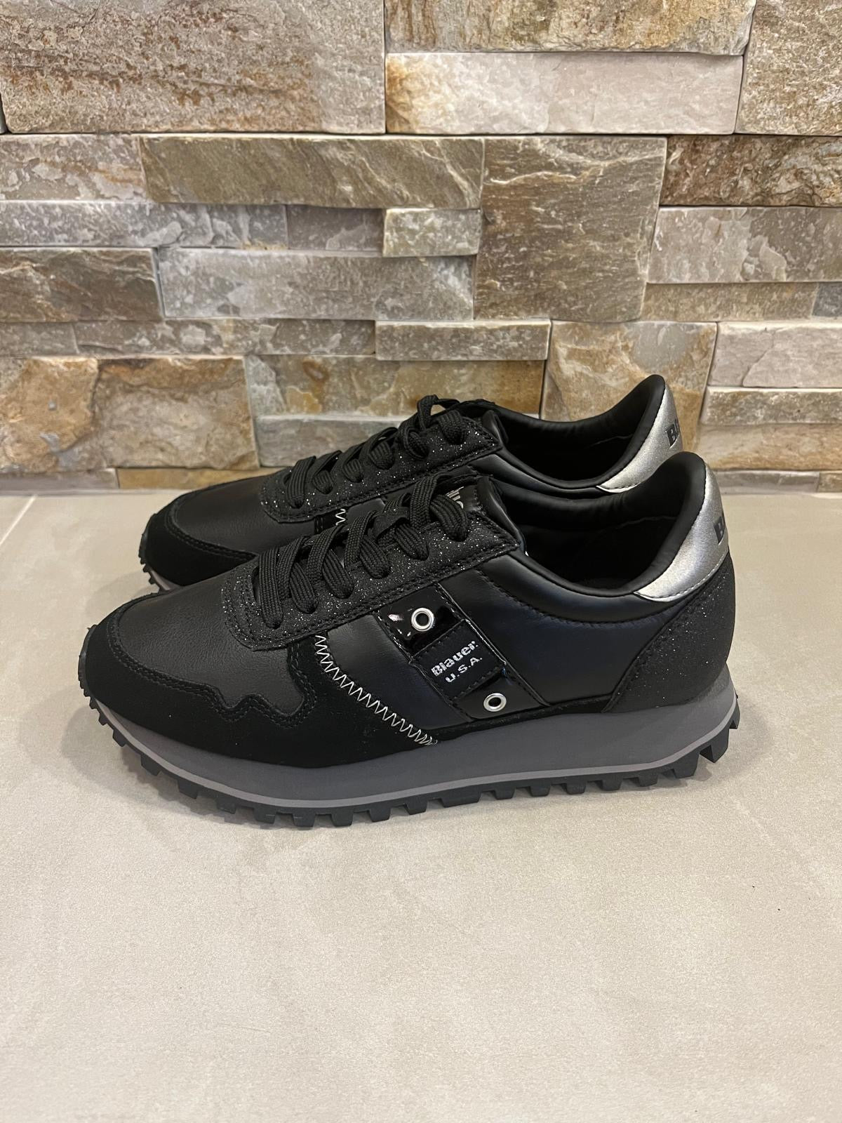 Sneakers donna nera-BLAUER - Calzature principe