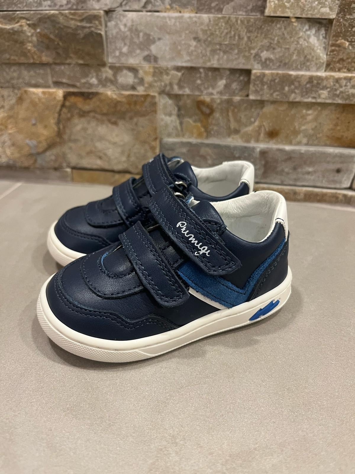 Sneakers bambino blu e bianco-PRIMIGI - Calzature principe