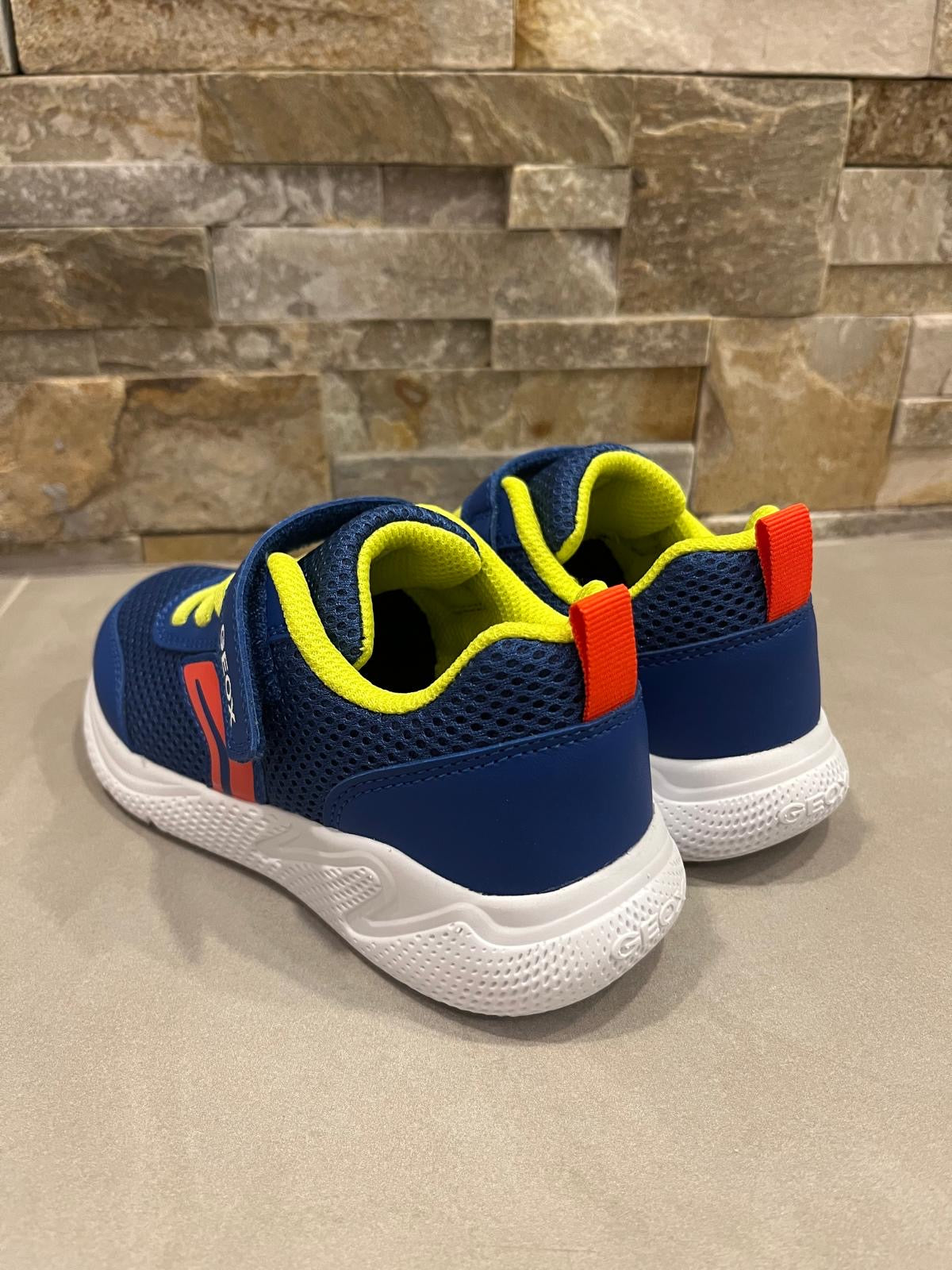 Sneakers bambino blu e giallo-GEOX - Calzature principe