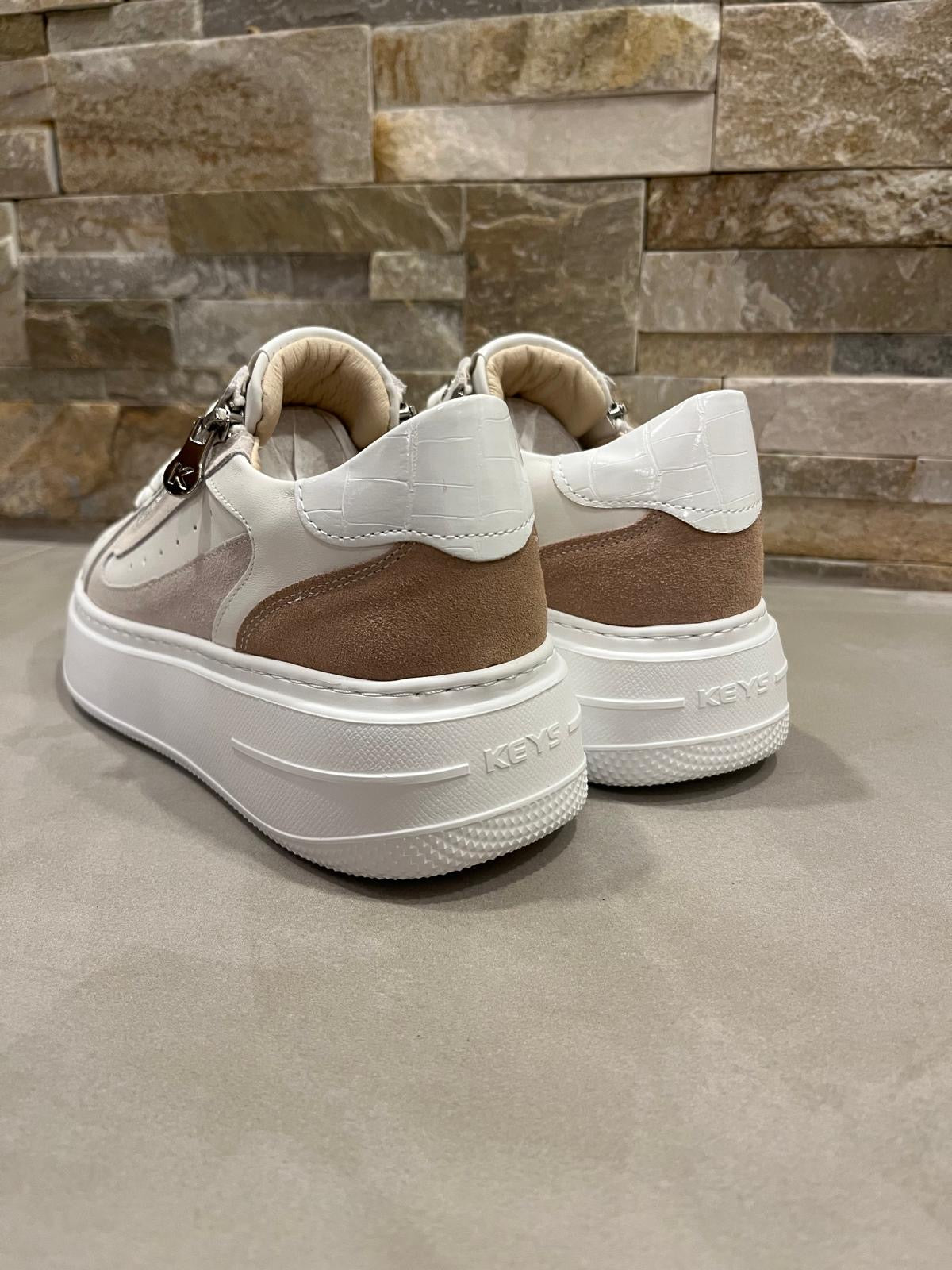 Sneakers donna bianche-KEYS - Calzature principe