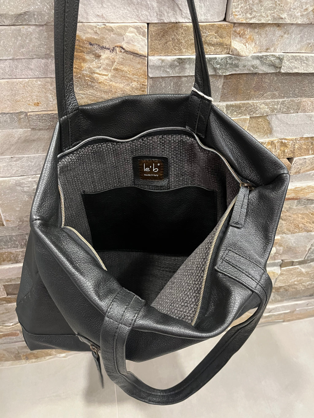 Borsa in pelle due manici - Le’b - Calzature principe
