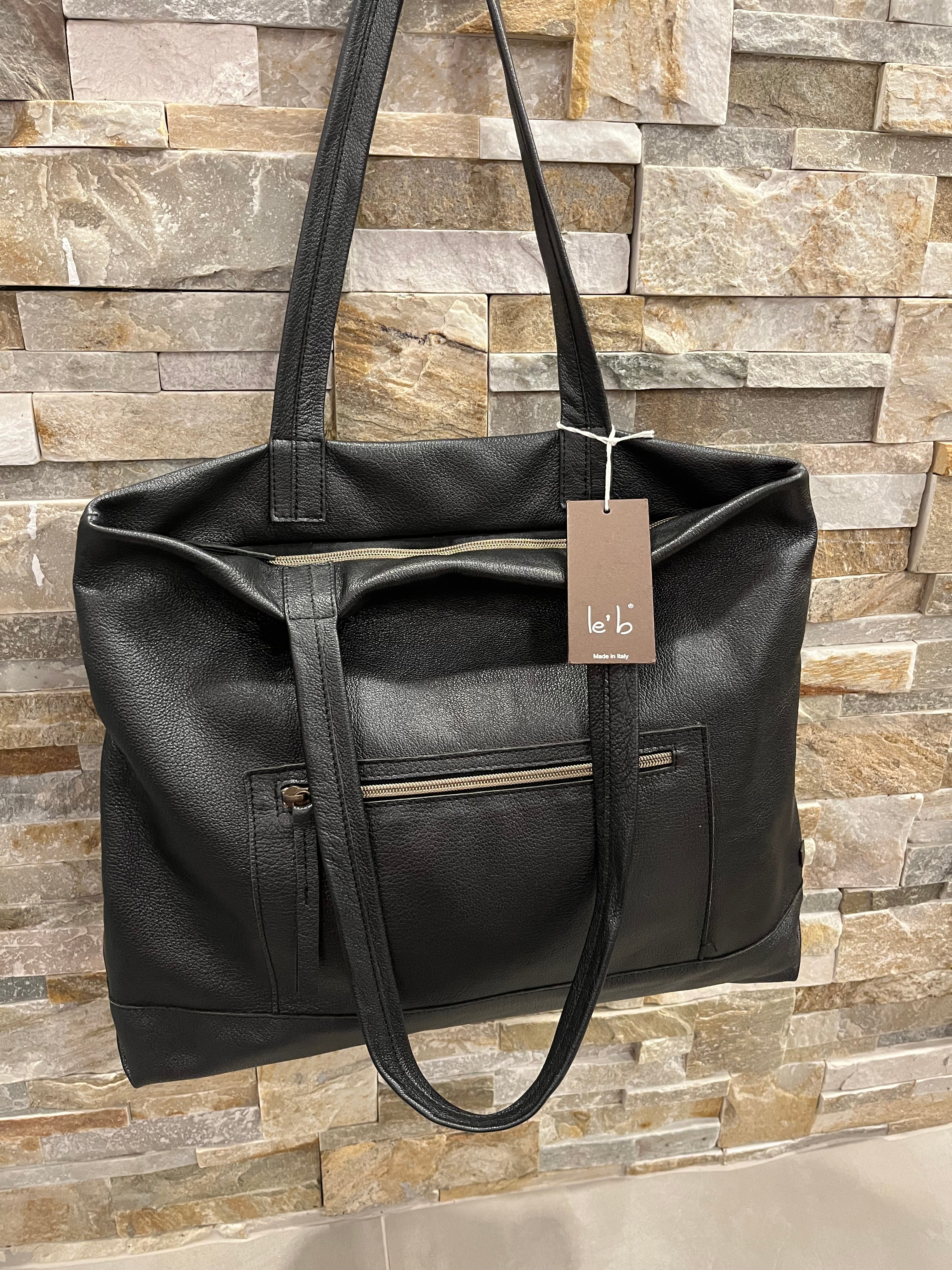 Borsa in pelle due manici - Le’b - Calzature principe