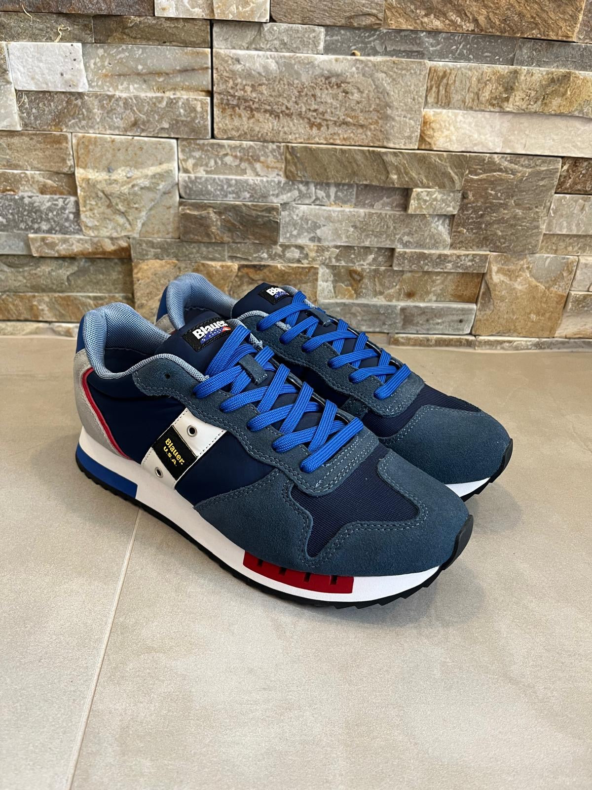 Sneaker uomo blu-BLAUER - Calzature principe