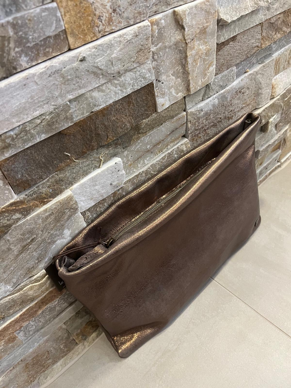 Busta bronzo in pelle-L'EB - Calzature principe