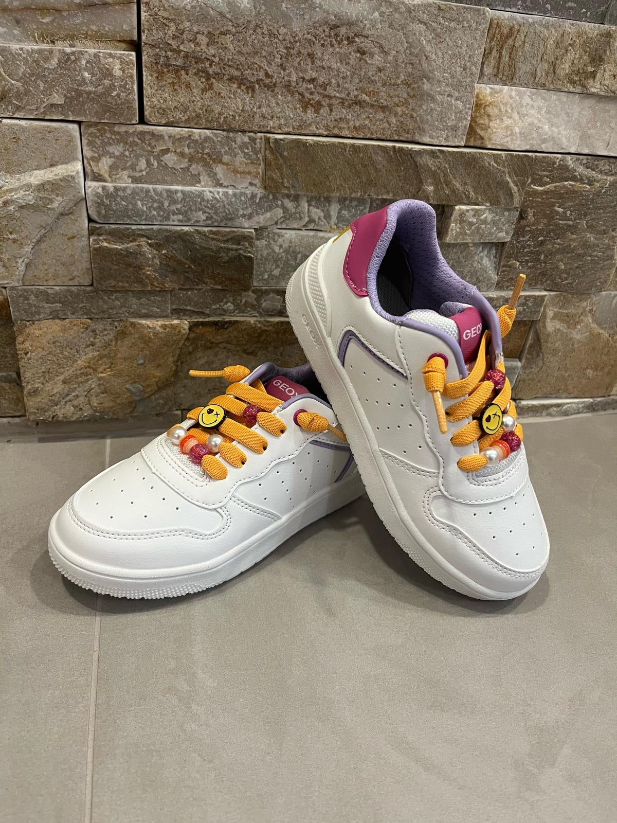 Sneakers bianca bambina-GEOX - Calzature principe