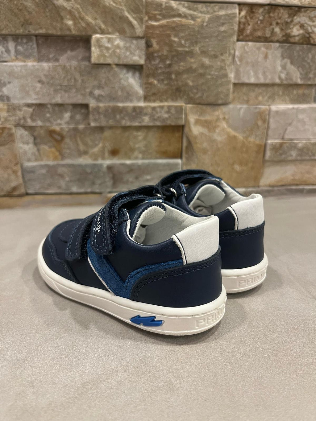 Sneakers bambino blu e bianco-PRIMIGI - Calzature principe