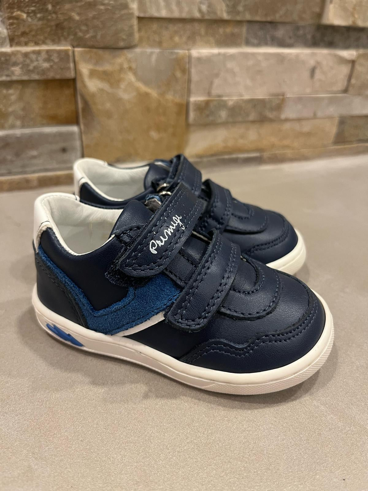 Sneakers bambino blu e bianco-PRIMIGI - Calzature principe