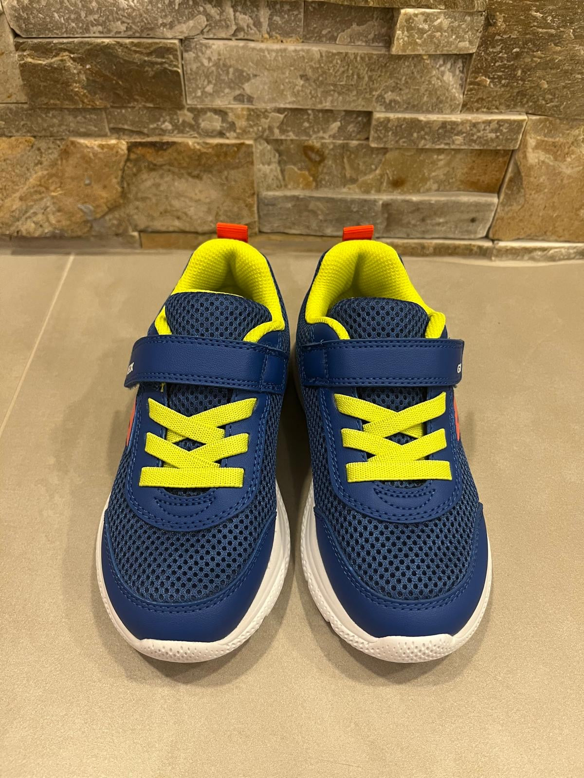 Sneakers bambino blu e giallo-GEOX - Calzature principe