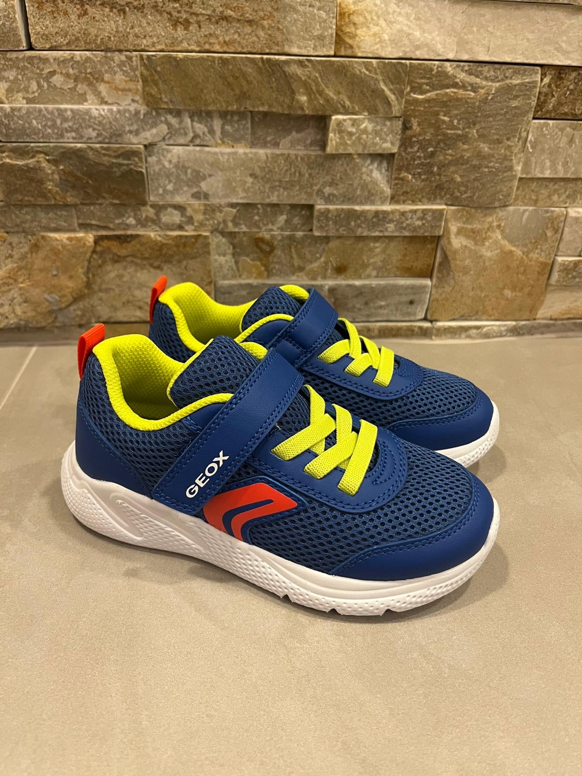 Sneakers bambino blu e giallo-GEOX - Calzature principe