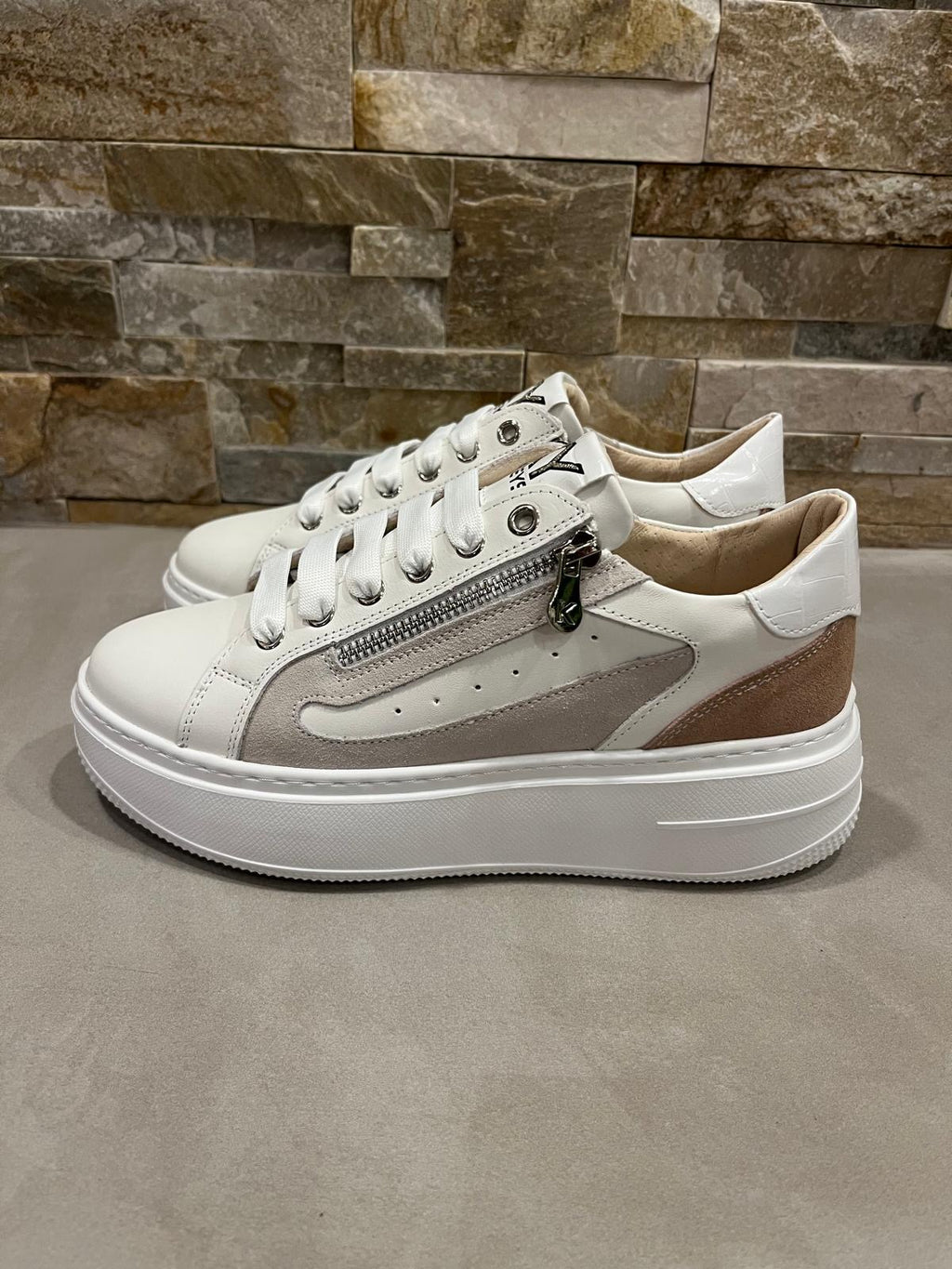 Sneakers donna bianche-KEYS - Calzature principe