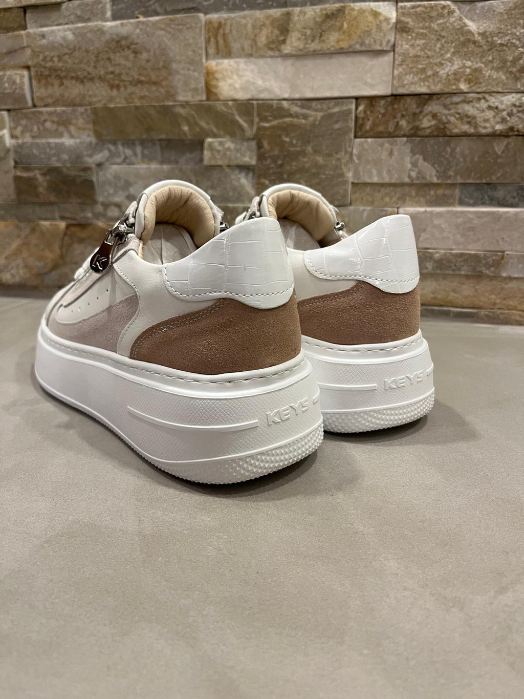 Sneakers donna bianche-KEYS - Calzature principe