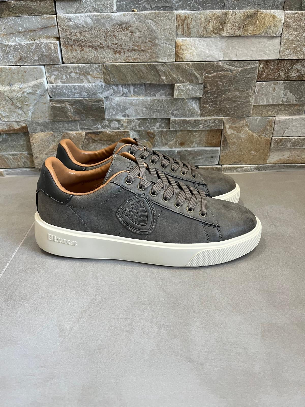 Sneakers uomo grigie-BLAUER - Calzature principe
